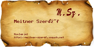 Meitner Szeráf névjegykártya